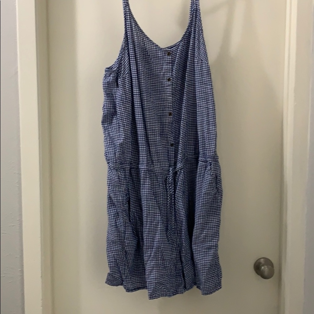 Old Navy Gingham Drawstring Romper